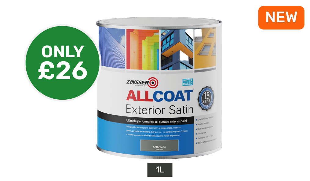 NEW Zinsser AllCoat Exterior Satin Paint