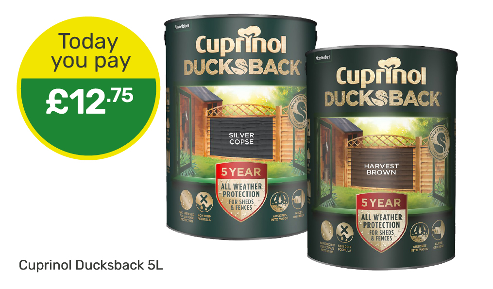 Cuprinol Ducksback 5L Today You Pay £12.75