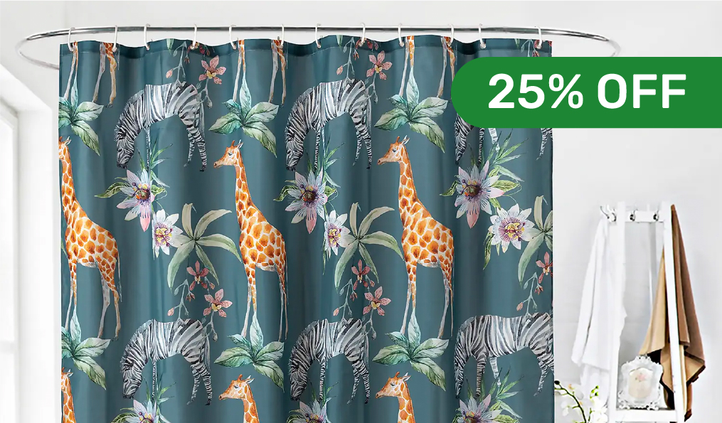 WEEK 6 - 25% off shower curtains