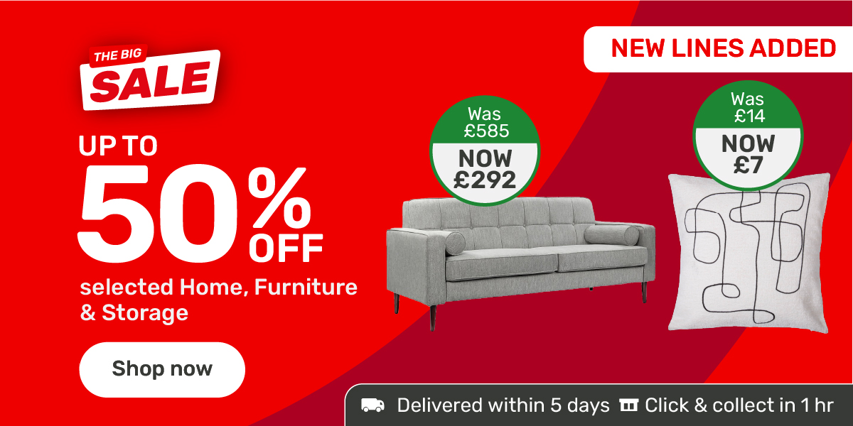 Up to 50% off selected furniture