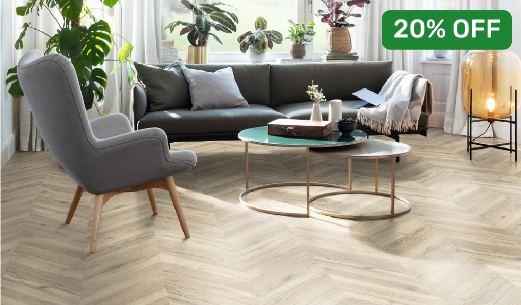 20% off when you buy 4 or more pack of Flooring + Free Delivery over £75