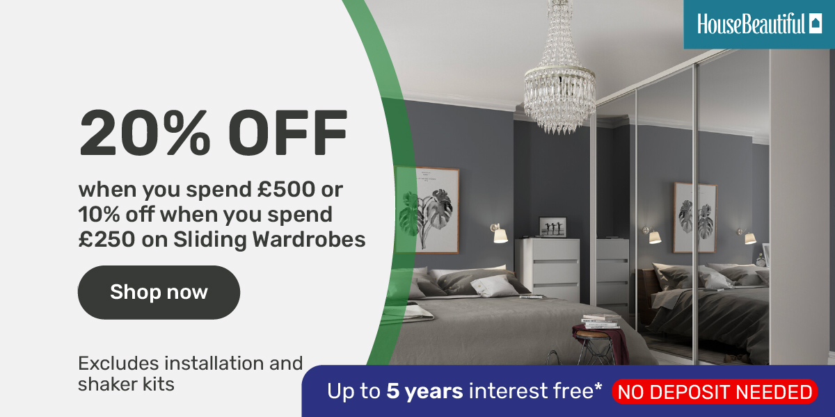 10% off when you spend£250 or 20% off when you spend £500 on Sliding Wardrobes.