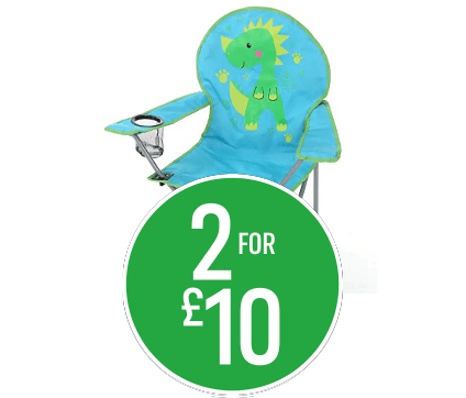 2 for £10 on Homebase Kids Animal Camping Chair - Dinosaur/Unicorn