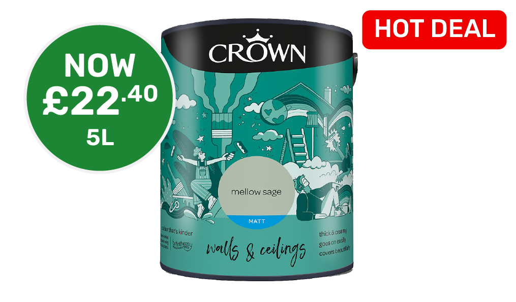 20% OFF Crown Indoor Paint