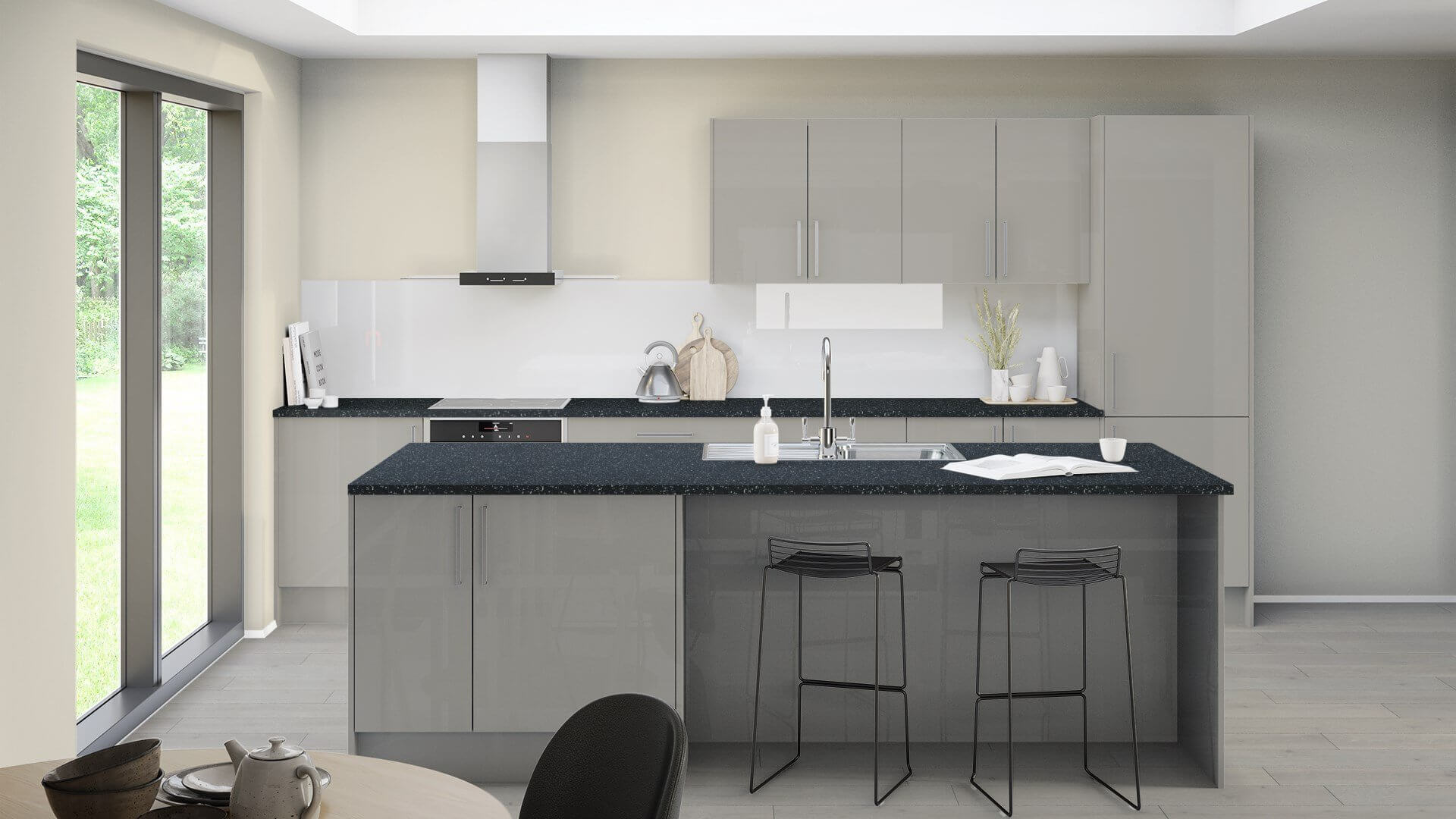 Homebase Modern Slab kitchen - Grey