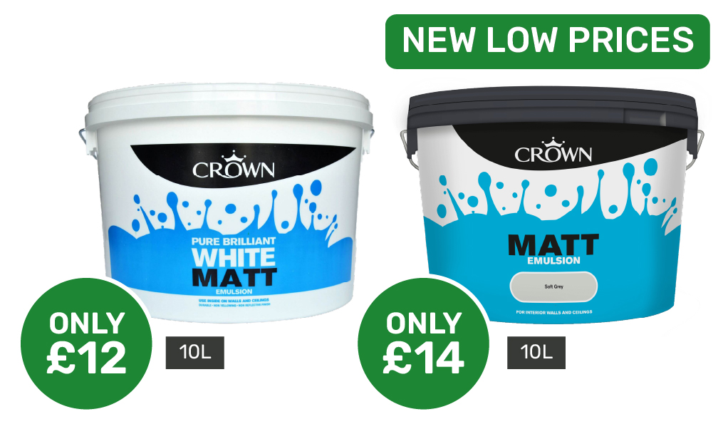 New Low Prices on Crown 10L Matt Paint