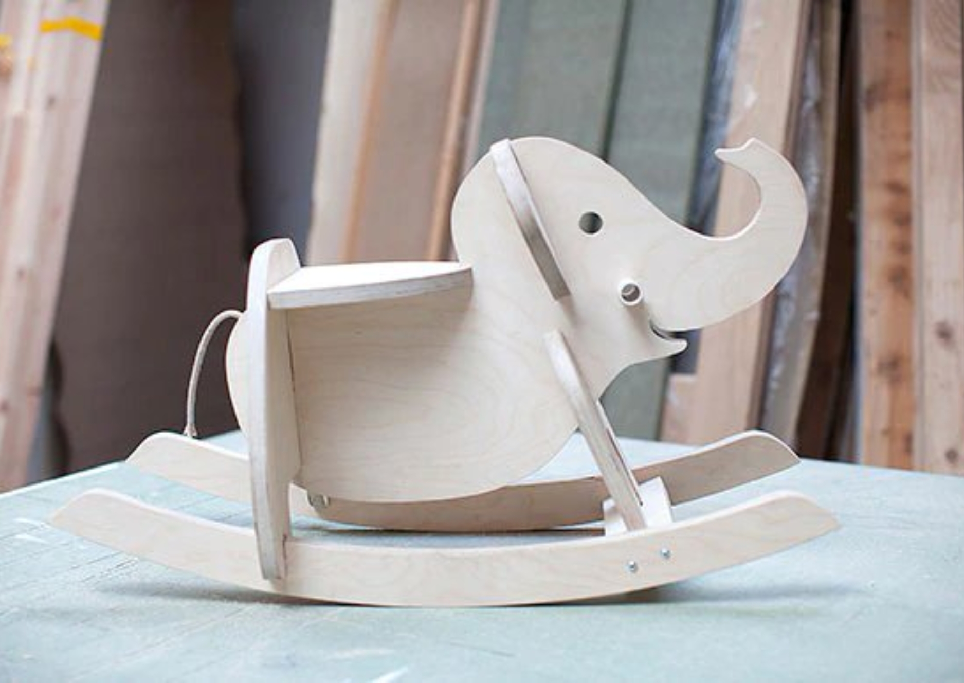 How to create a rocking wooden elephant