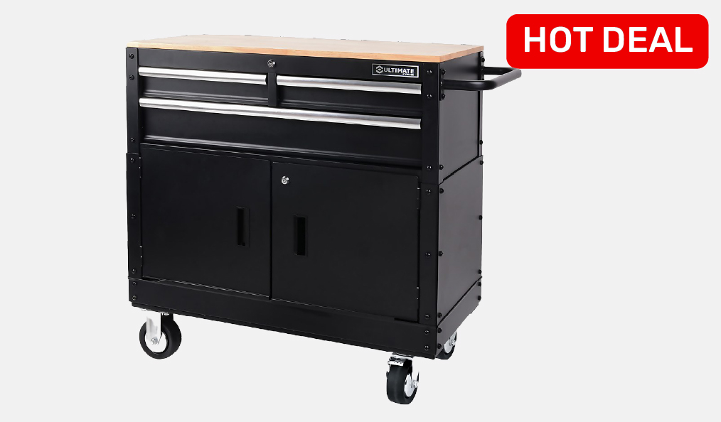 36 Mobile Workbench With Tool Storage Was £425, Now £299