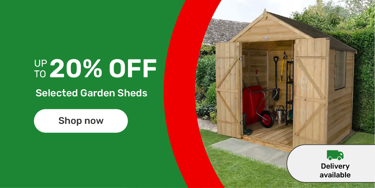 Up to 20% off Selected Sheds