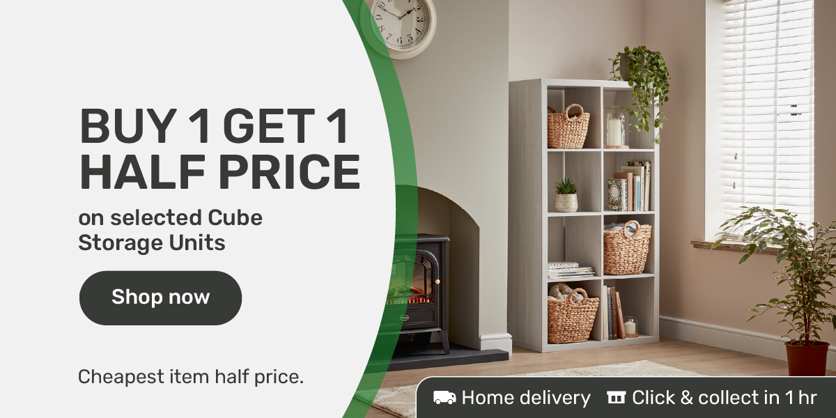 Buy one get one half price on selected cubes