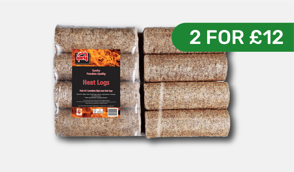 2 for £12 on Sparky Round Heat Logs