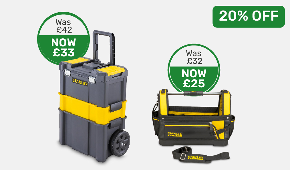 20% off selected Stanley tool storage