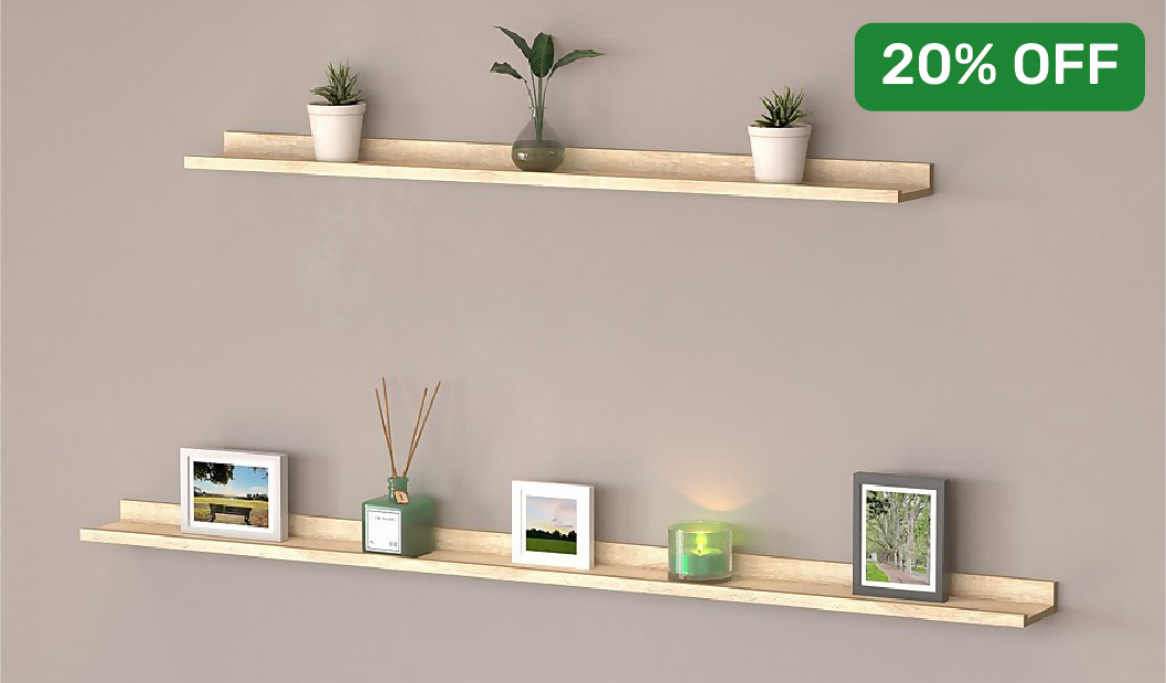 20% off selected wall shelving with code: SHELF20