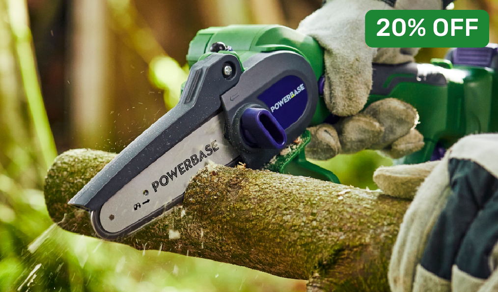 20% off all Powerbase Cordless Garden Tools