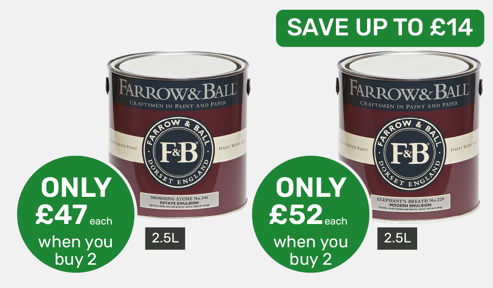 Buy 2 and Save on Farrow & Ball Indoor Matt Paint