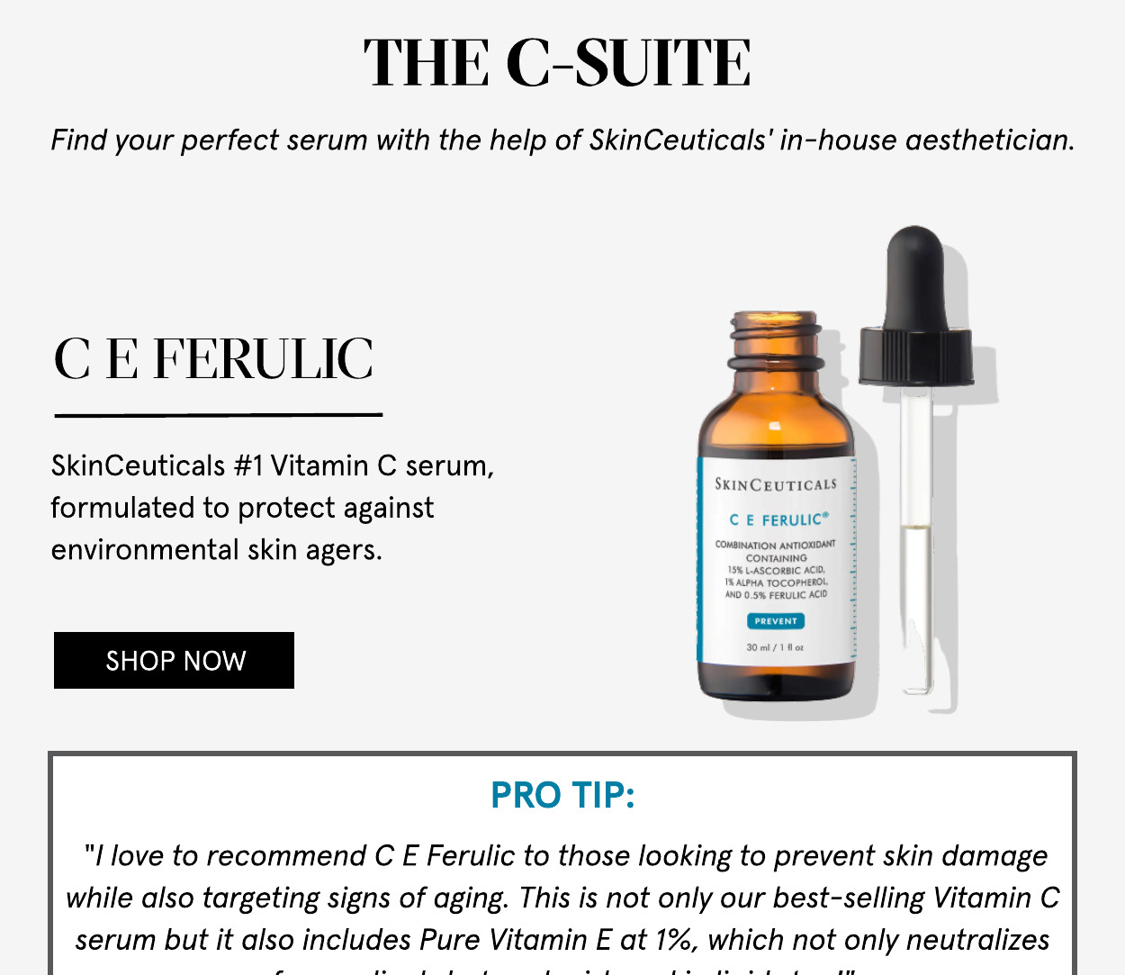 Your perfect SkinCeuticals vitamin C is 15 off Dermstore