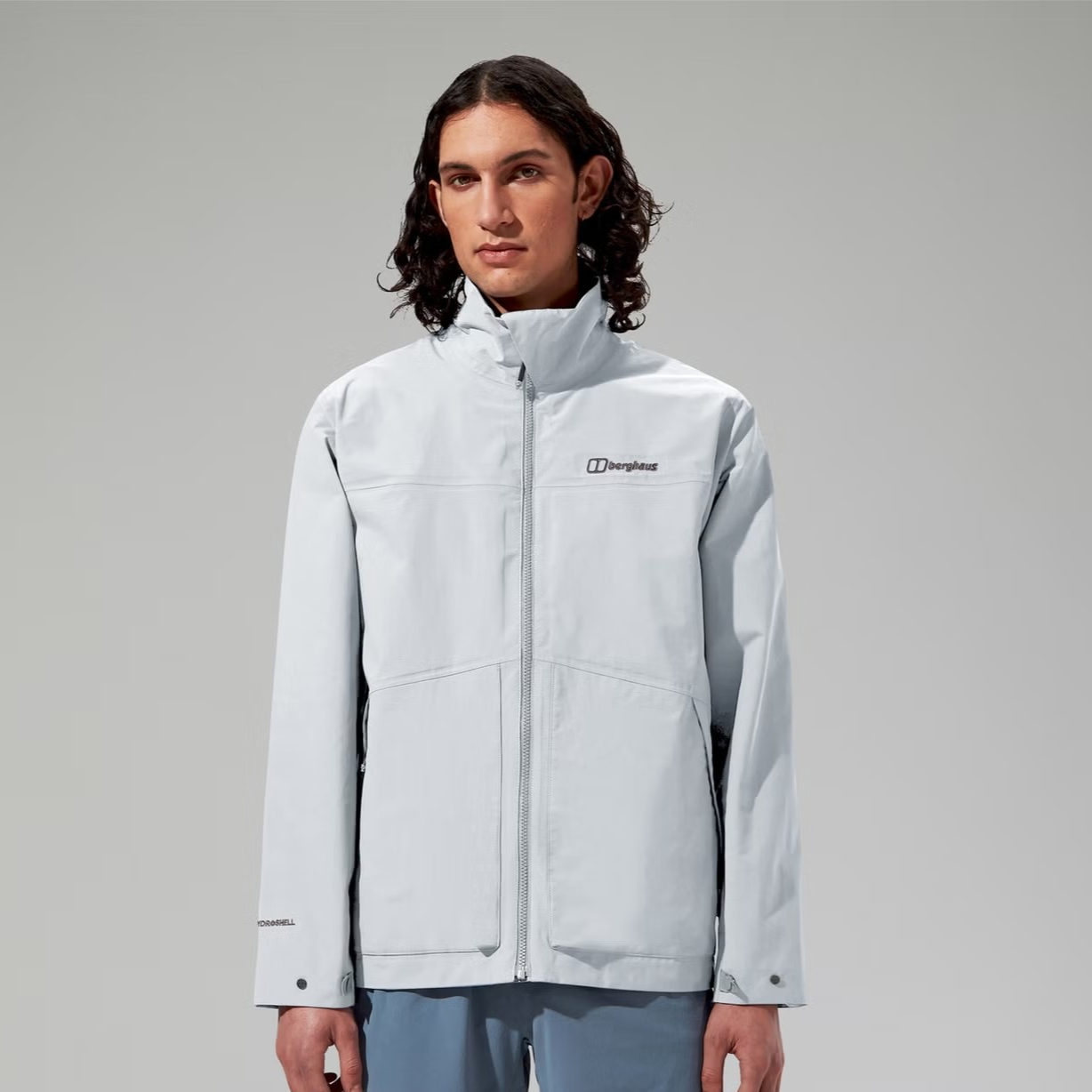 Wasserdichte Woodwalk Herren-Jacke Grau