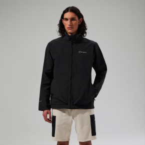 Wasserdichte Woodwalk Herren-Jacke Schwarz