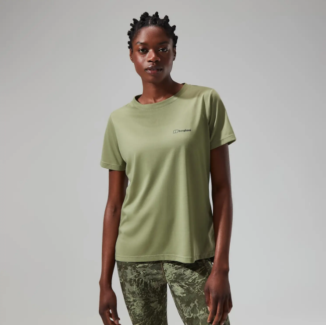 Relaxed Super Stretch Tech T-Shirt für Damen - Grün