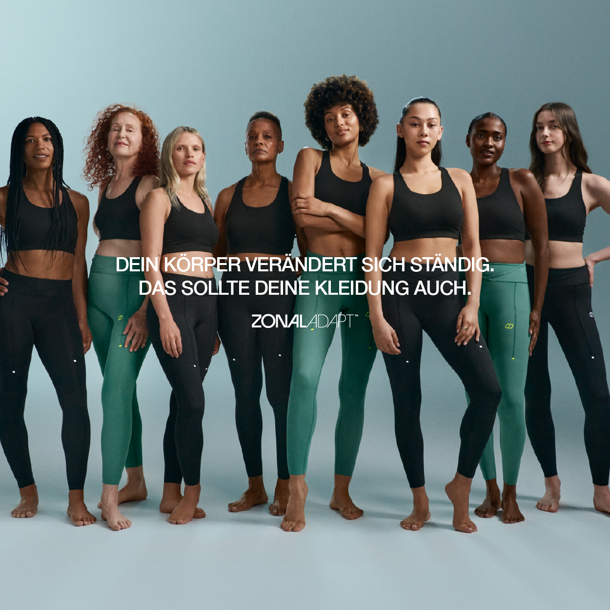 A group of women stood with Berghaus gym kit on 