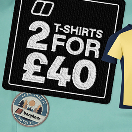 2 for £40 on Selected tees