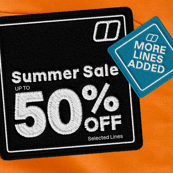 50% Off Summer sale more lines added on Orange background