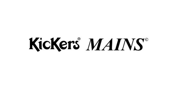 Kickers x Mains black logo