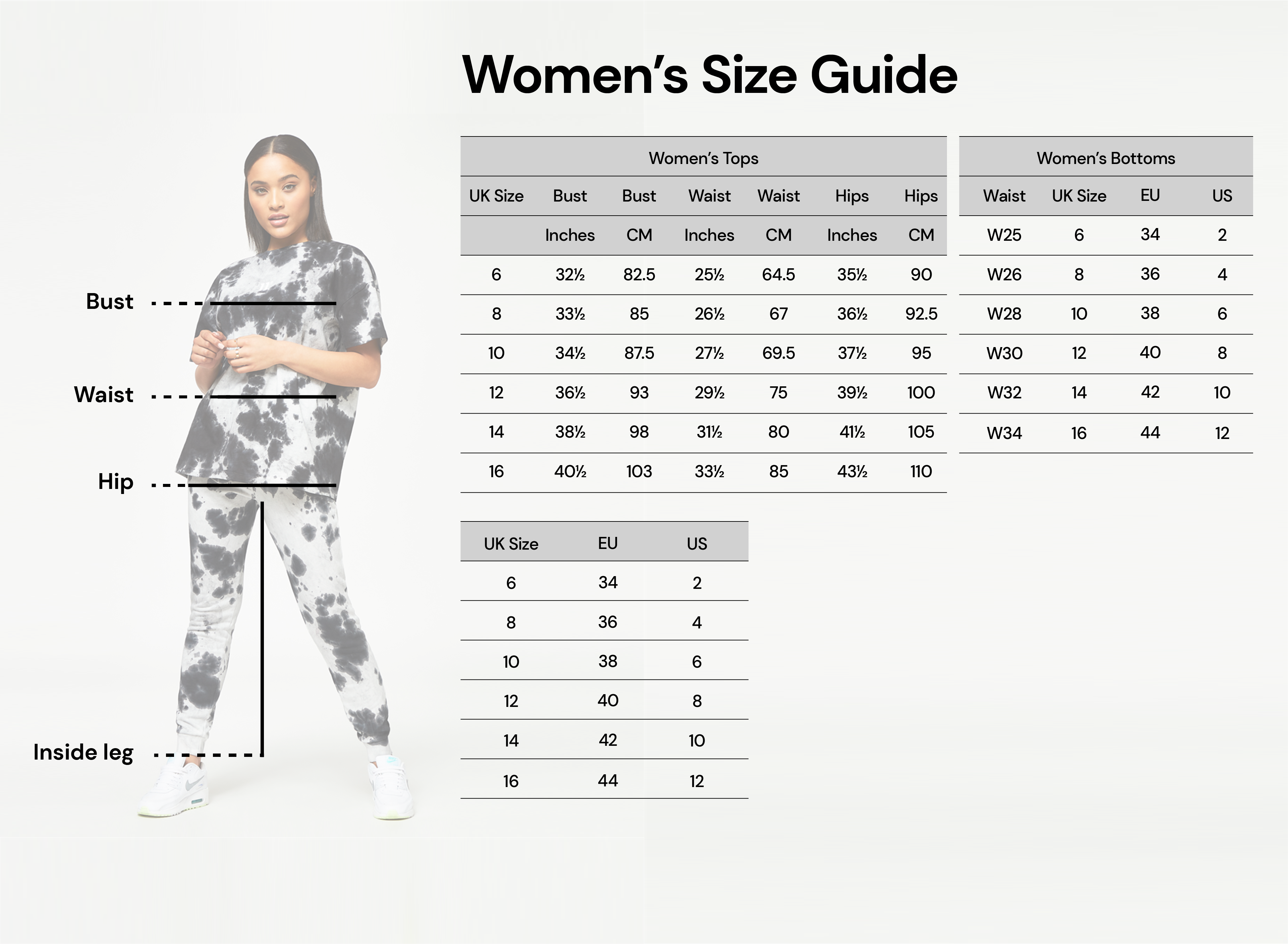 11 Degrees Size Guide