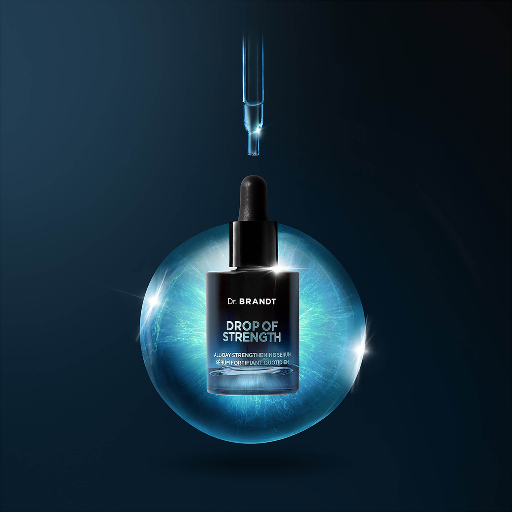 Drop Of Strength product collection. A fortifying serum inspired by Nobel Prize winning research on autophagy, helps to defend your skin from oxidative stressors and decrease premature aging. shop now.