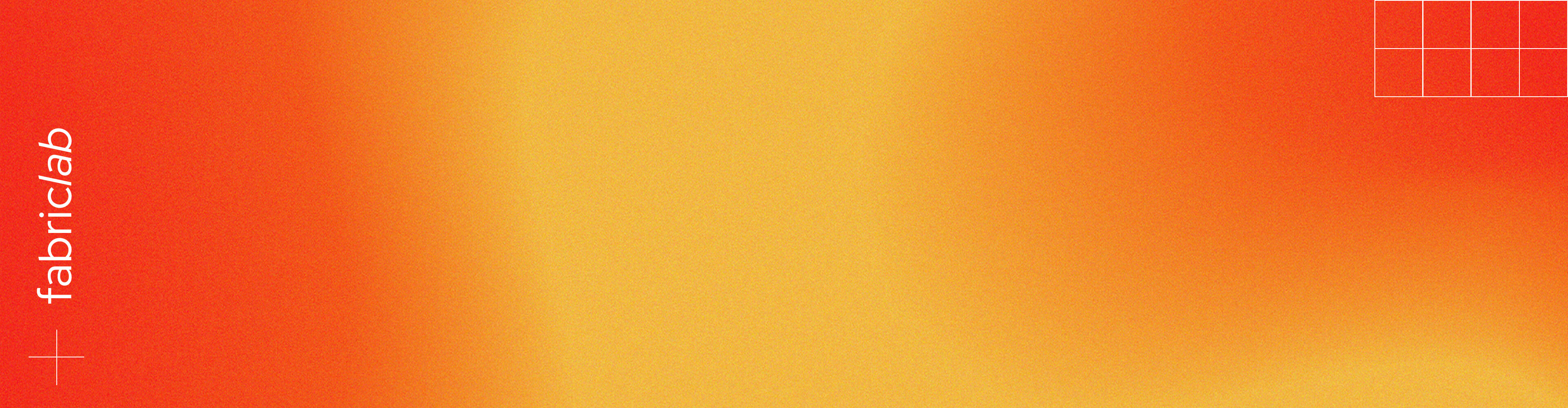 An orange background with a Fabriclab logo on it.