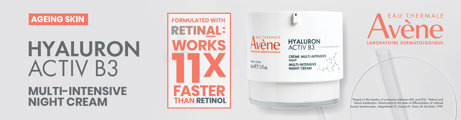 Avene Hyaluron Activ B3 Multi-Intensive Night Cream - formulated with retinal which works 11x faster than retinol.