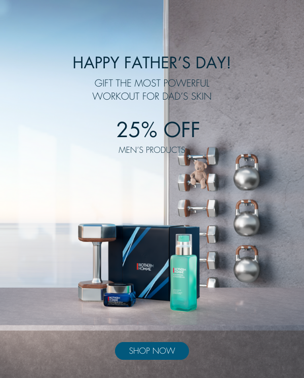 Happy father's day! gift the most powerful workout for dad's skin. 25% off men's products. shop now.