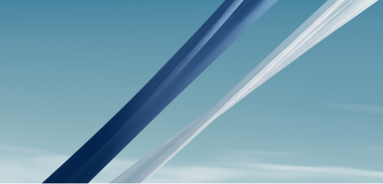 Woman against blue sky background