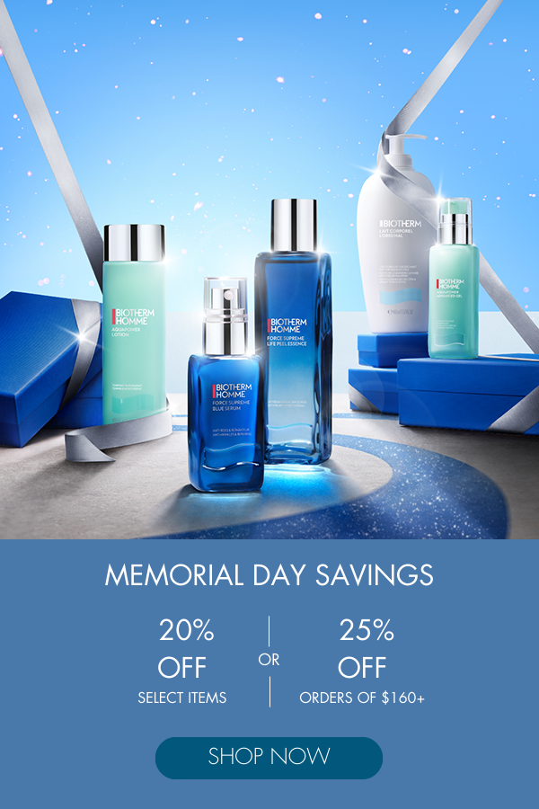 Memorial Day savings. 20% off select items or 25% off orders of $160+. Shop now.