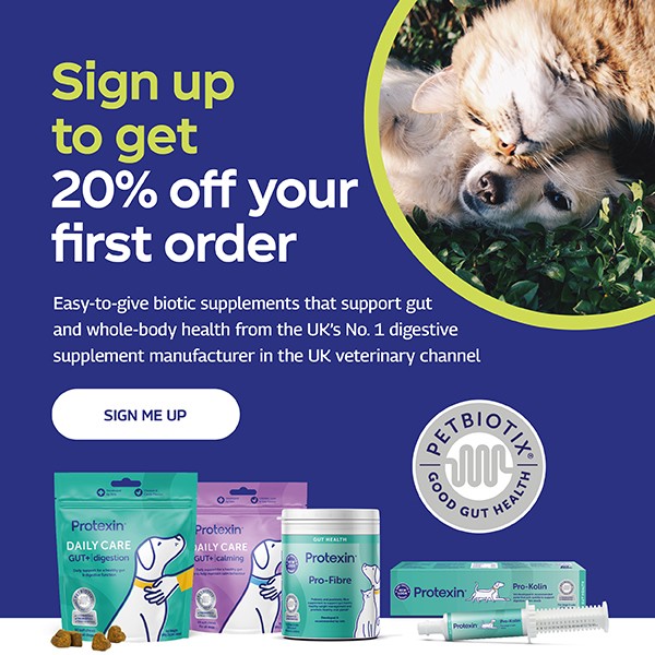 Sign up to get 20% off your first order. Easy-to-give biotic supplements that support gut and whole-body health from the UK's Number 1 digestive supplement manufacture in the UK veterinary channel 