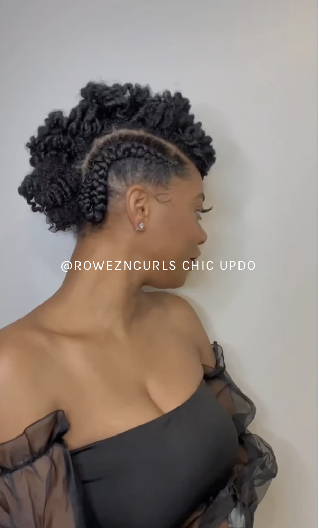 @ROWEZNCURLS CHIC UPDO