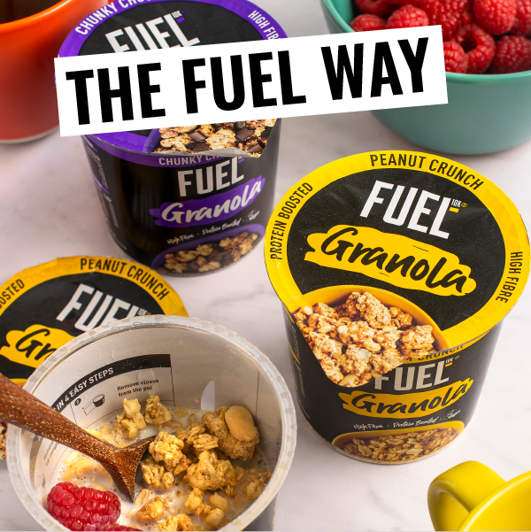 FUEL10K. Nobody's perfect, and neither are we. FUEL 10K is all about self-improvement, not perfection. We're always trying to make our range better - making it tastier while focusing on the nutrition, reducing the sugar while making things that people actually enjoy eating, and balancing making new and exciting stuff with making sure our existing range is as good as it can be.