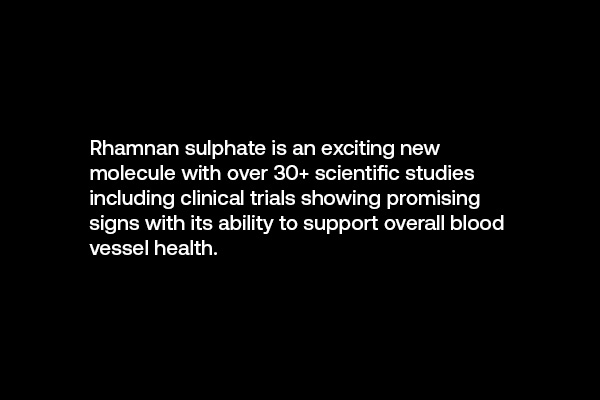 Black banners with clinical studies - Rhamnan Sulphate