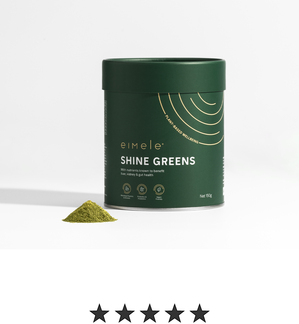 5 stars. Amazing greens powder! Helps with bloating/gut issues, makes your skin glow and has so many nutrients. I use this religiously eery morning and I love it. 10000% worth it. - shine greens. Piper W