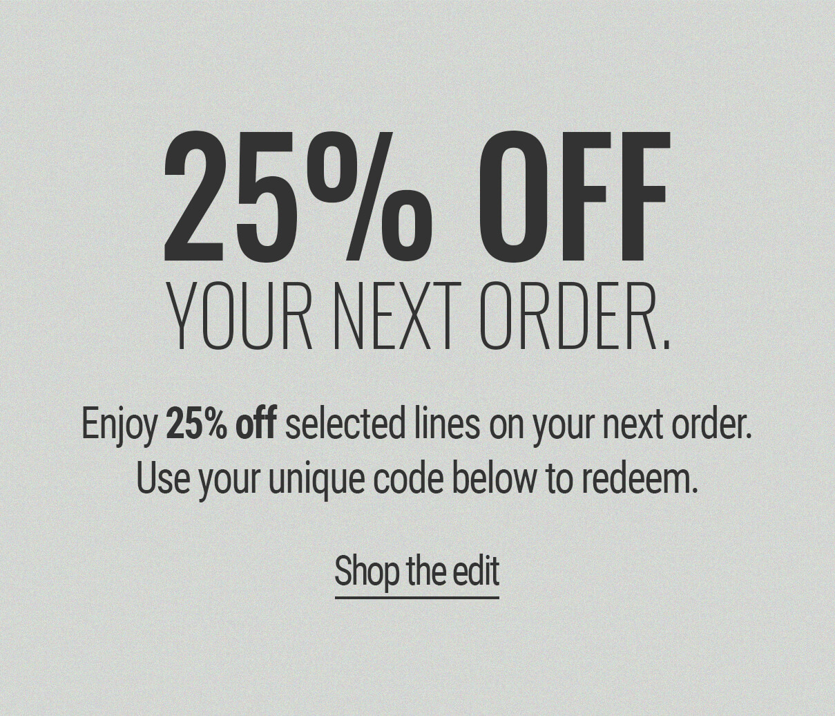 Here's 25% off