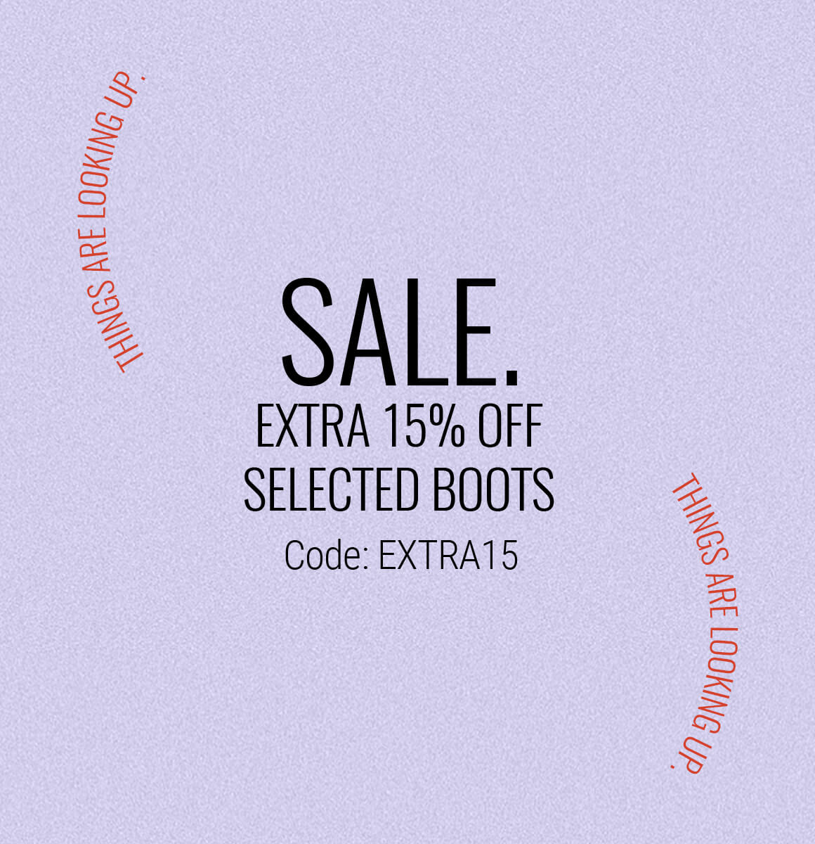 Extra 15% off boots