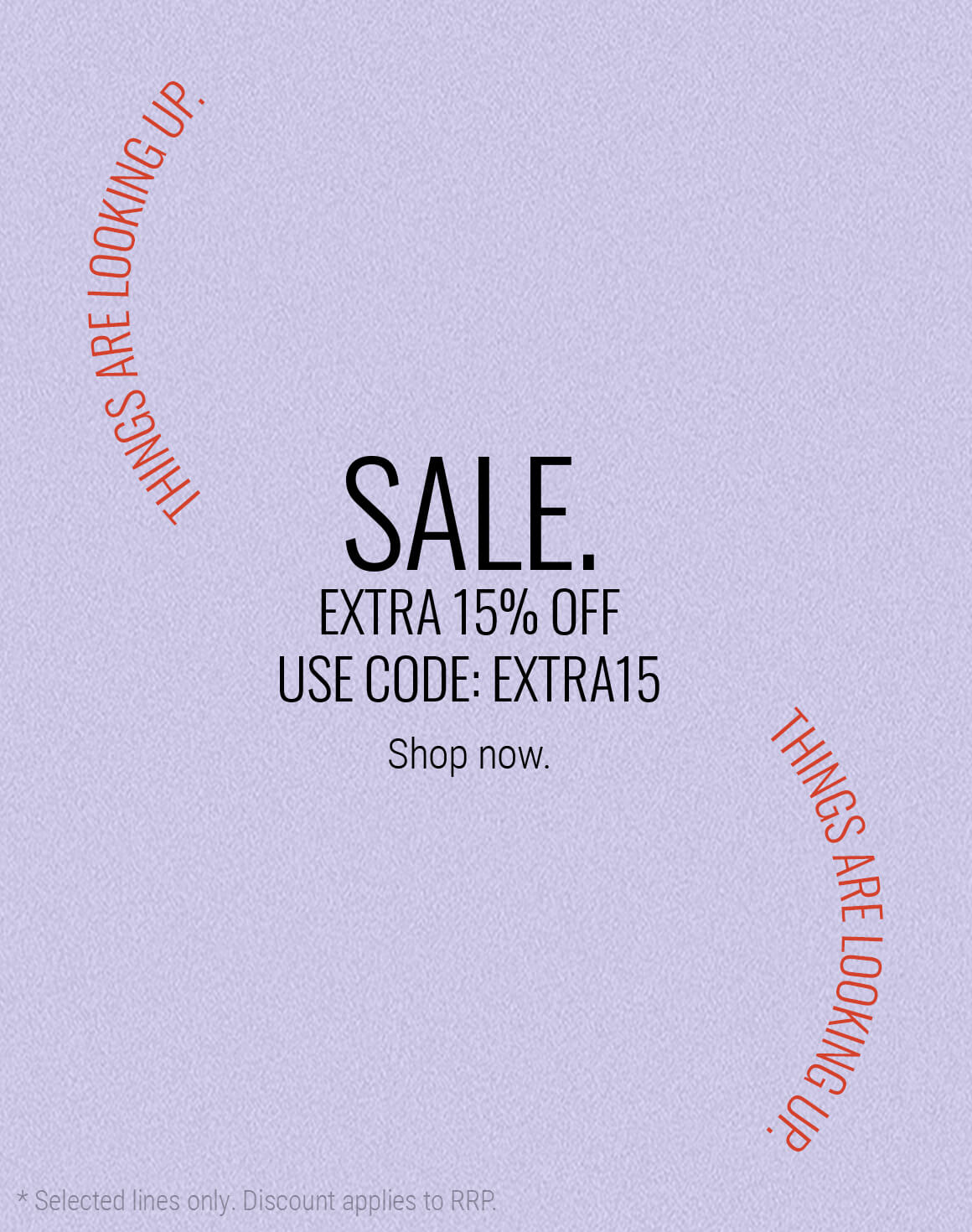 Extra 15% off SALE