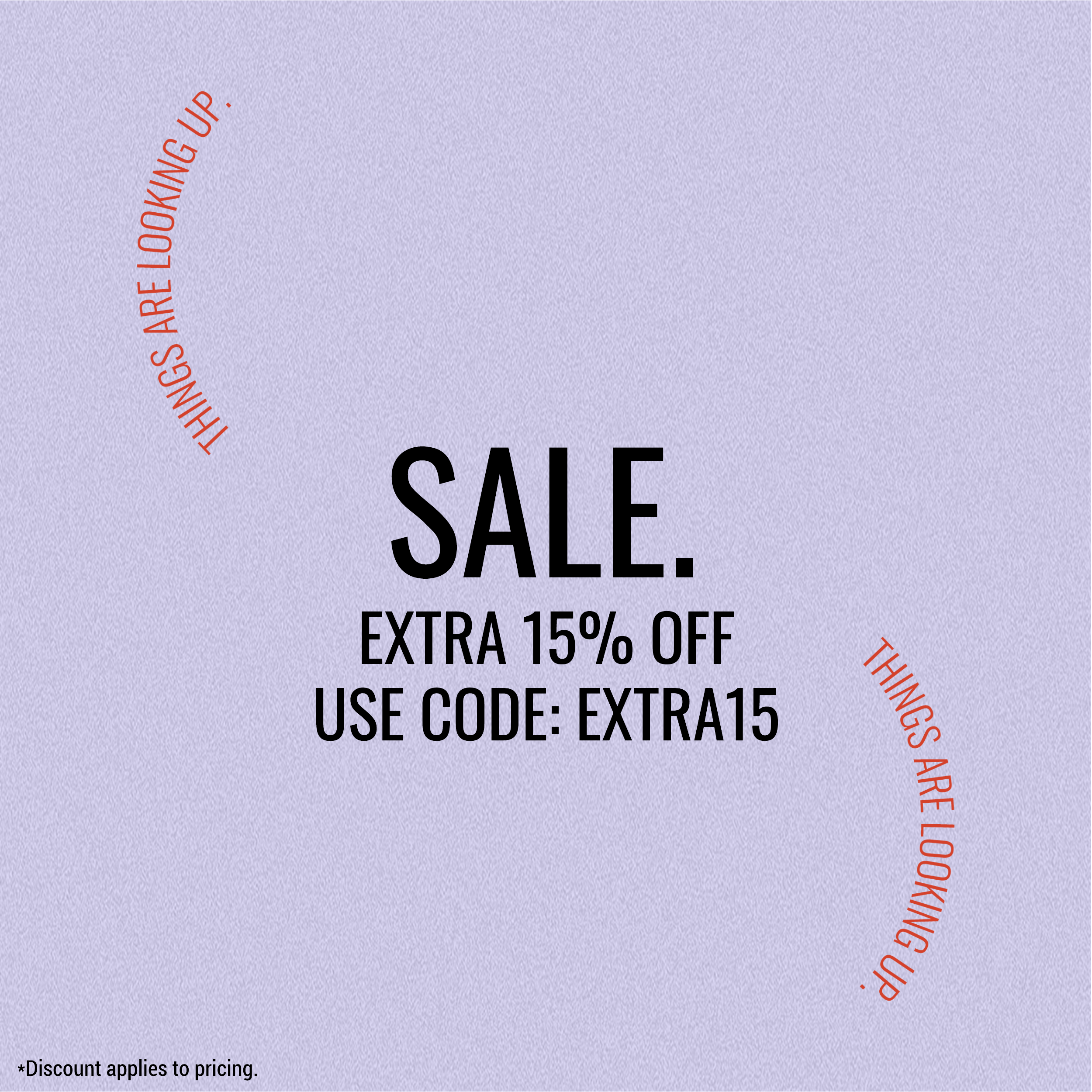 Extra 15% off SALE