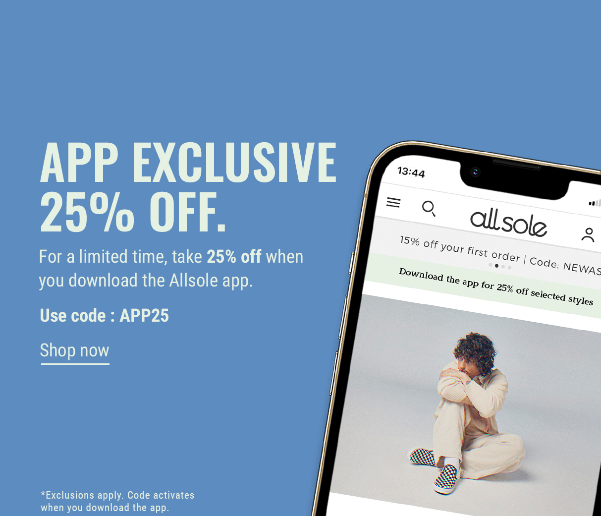 25% off footwear
