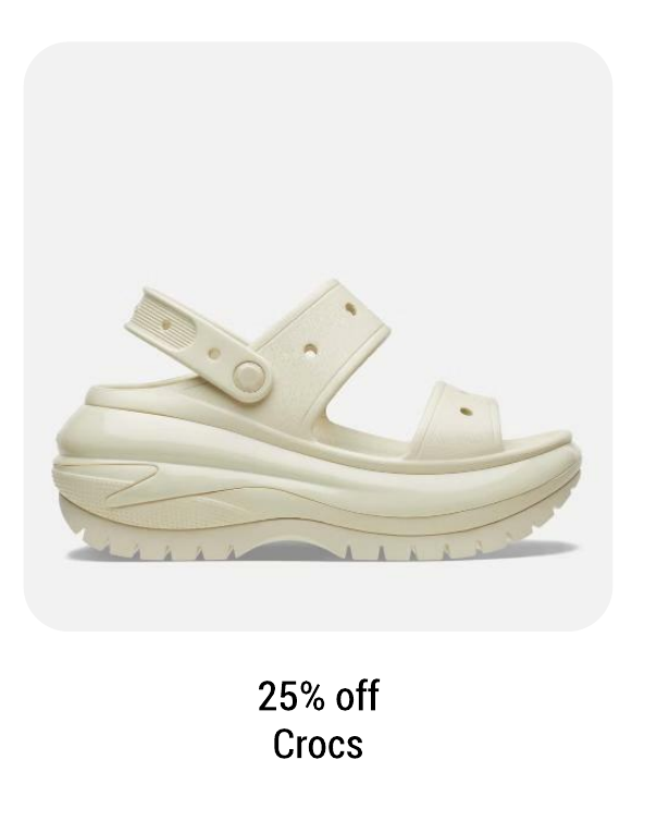 25% off Crocs