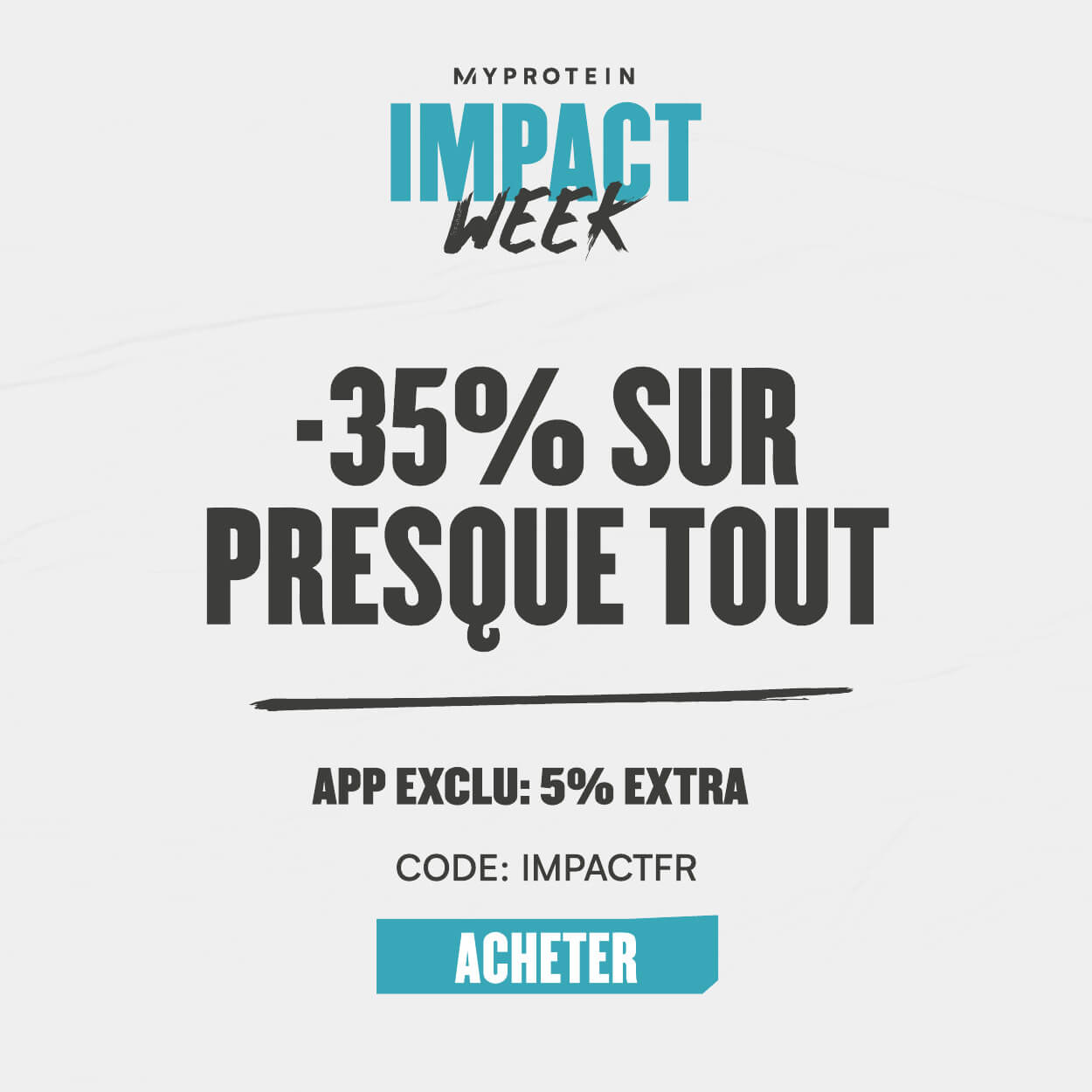 IMPACT WEEK: -40% sur les barres & snacks
