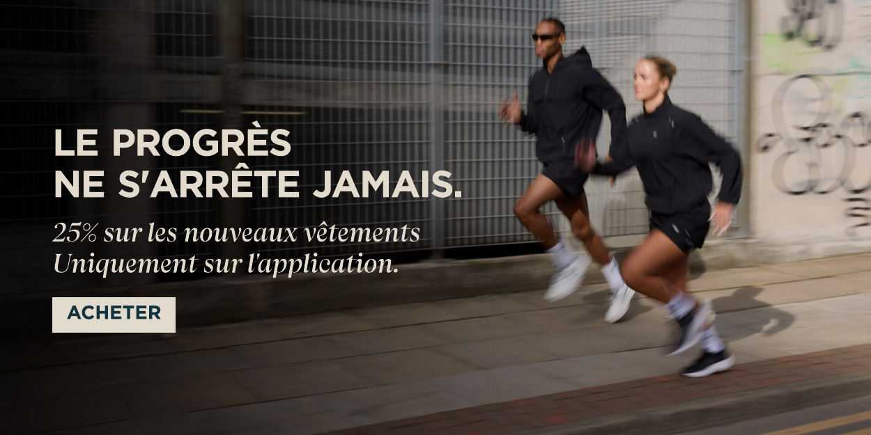 25% sur les nouveaux vetements. Uniquement sur l'application.