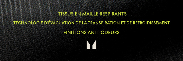 Tissus en maille respirants, Technologie d'évacuation de la transpiration et de refroidissement, Finitions anti-odeurs