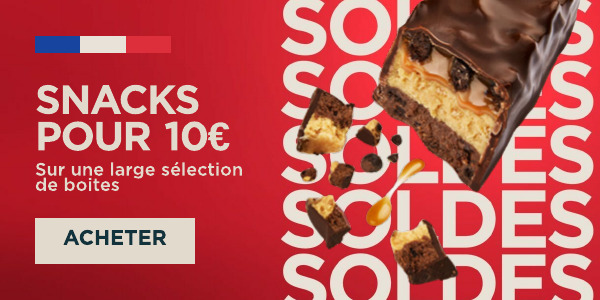 10€ par boite sur sélection de snacks