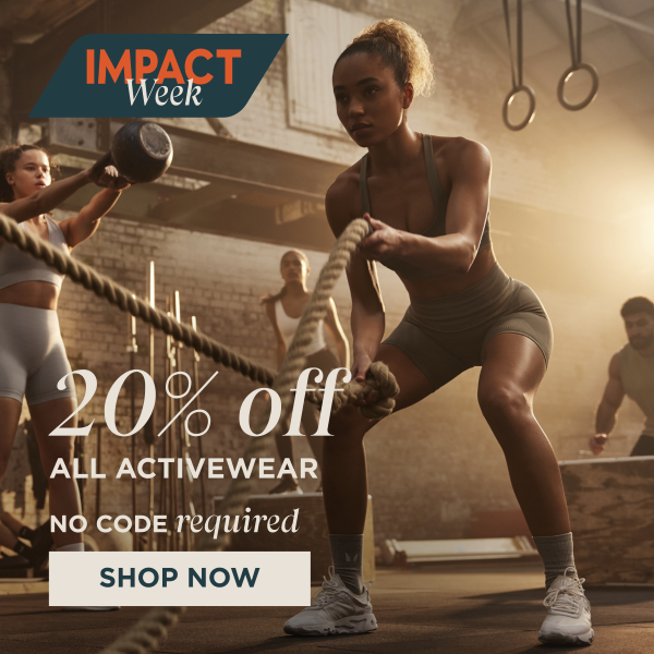 20% off all activewear. No code required